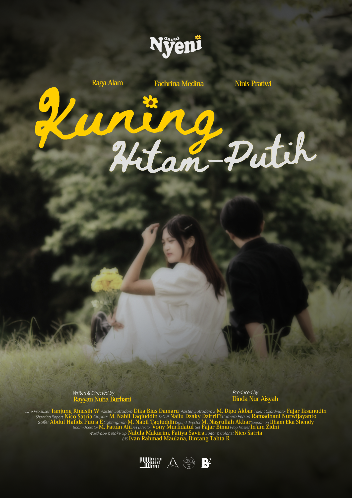 Poster Film Kuning Hitam-Putih
